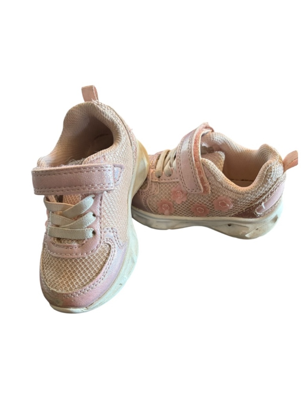 Carter’s Toddler Girls Size 6 Pink Light-Up Sneakers Floral
